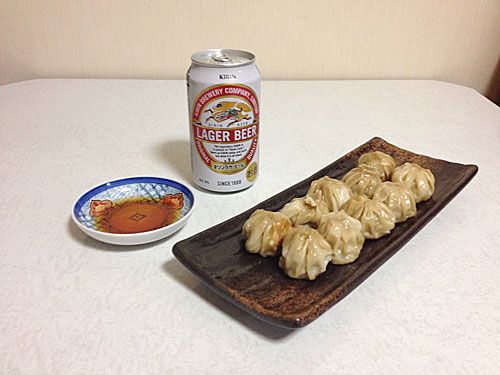 ラガーと黒にんにく餃子