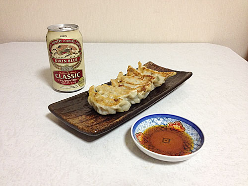 ギョーザとキリン・クラシックラガー