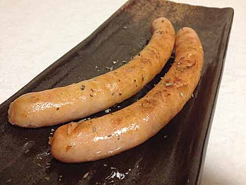 焼き上げたレモン＆ゆずソーセージ
