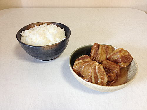豚の角煮とごはん