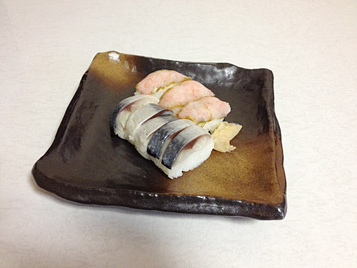 お寿司　甘エビ＆しめ鯖寿司