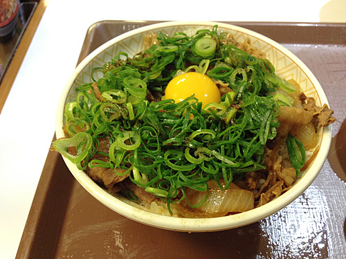 ねぎ玉牛丼　お化粧後