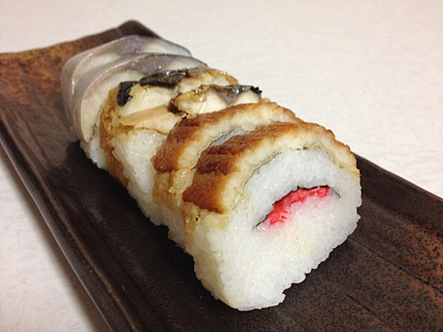 穴子寿司・焼きサバ寿司・〆サバ寿司　アップ