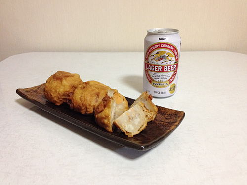 ホタテザンギとラガービール