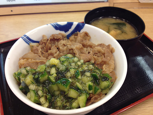 松屋　山形だし牛めし　アップ