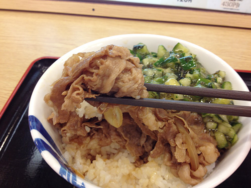 牛丼　牛肉＋ごはん