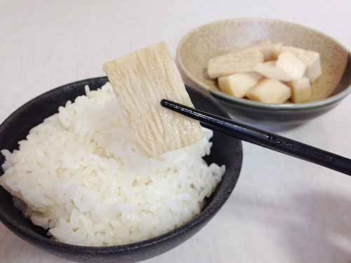 ごはんと山芋の漬物