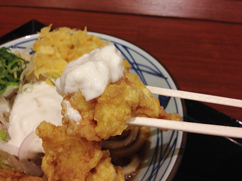 タル鶏天ぶっかけの鶏天