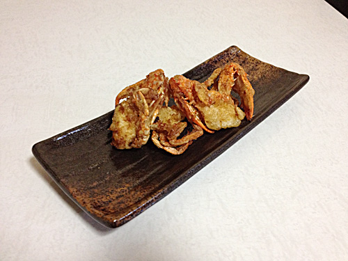蟹の甲羅揚げ
