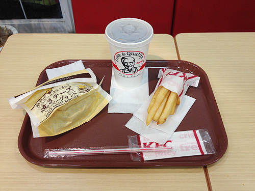 ケンタッキーフライドチキン　焼きチーズハンバーグサンド