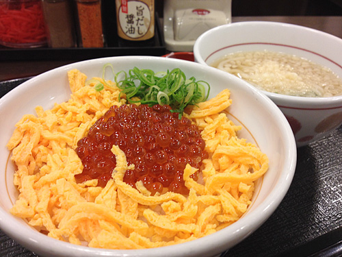 なか卯　天然いくら丼＋はいからうどん　アップ