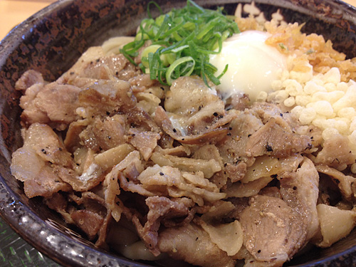 はなまるうどん　塩豚温玉ぶっかけ　アップ