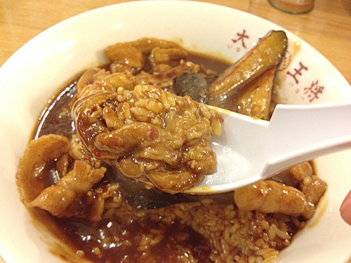 特選豚肉たっぷり麻婆茄子丼のごはん
