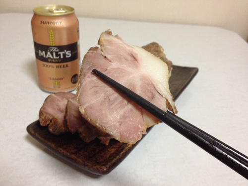 ビールと煮豚