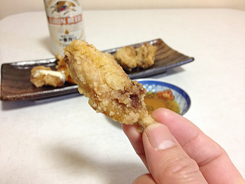 ビールと甲子園ヒーロー揚げ