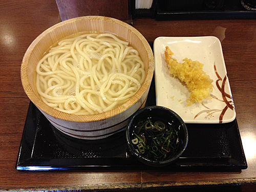 丸亀製麺　釜揚げうどん＋えび天