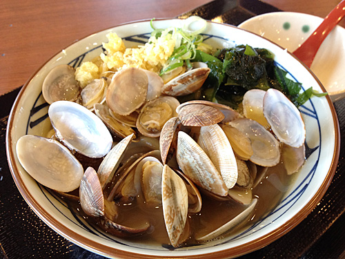 丸亀製麺　あさりバターうどん　アップ