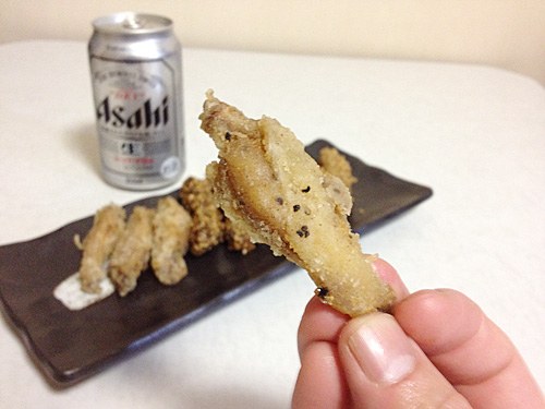 ビールと手羽先