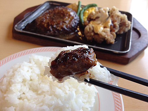 ペッパーハンバーグ＆若どり南蛮とごはん