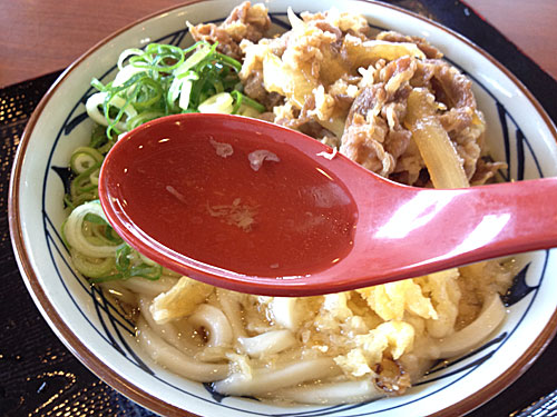 肉盛りうどんのおつゆ
