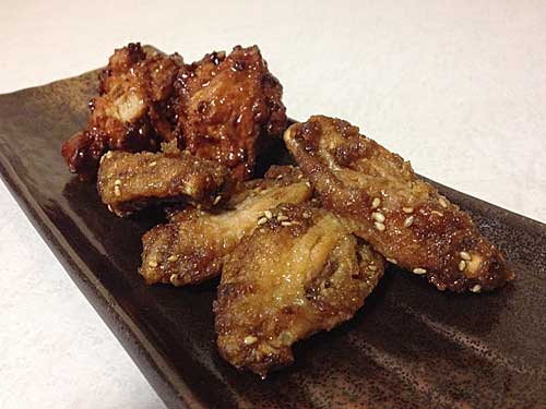 手羽先と鶏ごぼう　アップ