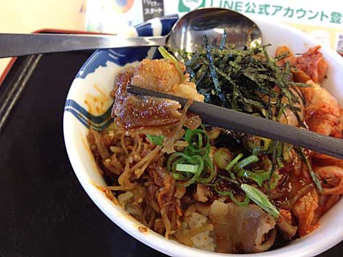 ビビン丼の豚肉