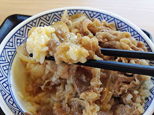ごはんと牛肉