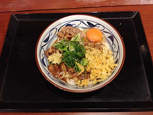 丸亀製麺　牛すき釜玉