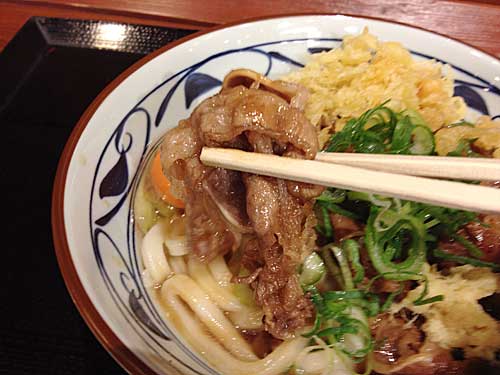 牛すき釜玉の牛肉