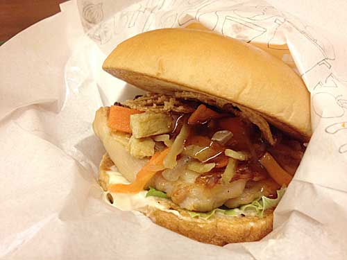 パリパリれんこんチキンバーガー