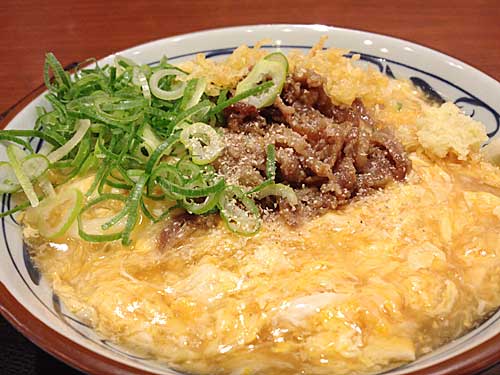 丸亀製麺　肉たまあんかけ　アップ