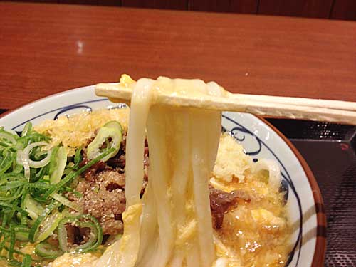 丸亀製麺の極太麺