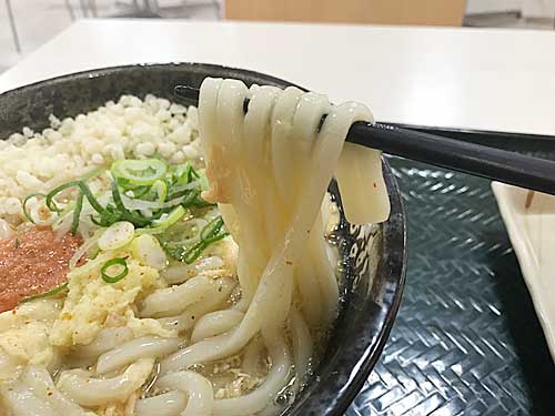 明太生姜玉子あんかけの麺