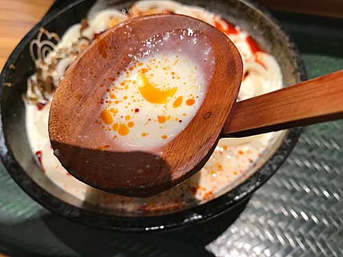 濃厚豆乳担々うどんのおつゆ