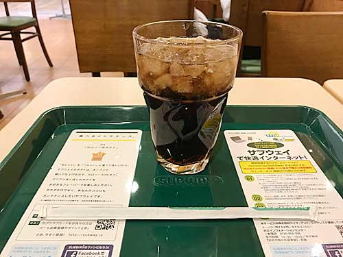 サブウェイ　コーラ