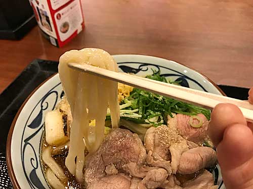 鴨ねぎうどんの麺