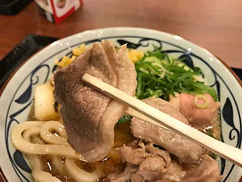 鴨ねぎうどんの鴨肉