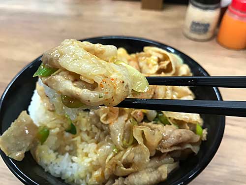 すた丼の肉とごはん