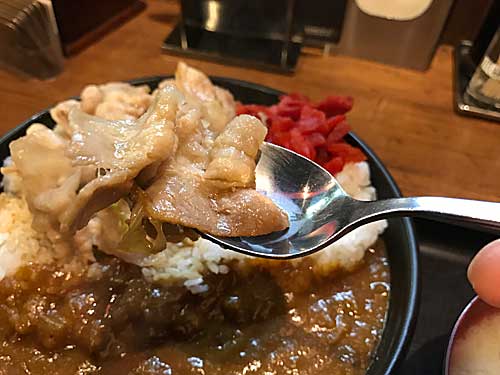 すたみなカレーの豚バラ肉