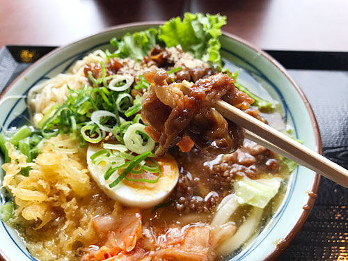 牛焼肉冷麺の牛肉