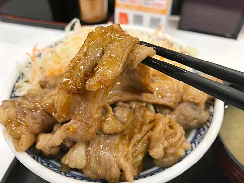 吉野家 牛カルビ生姜焼き丼 食レポブログ たべたおし