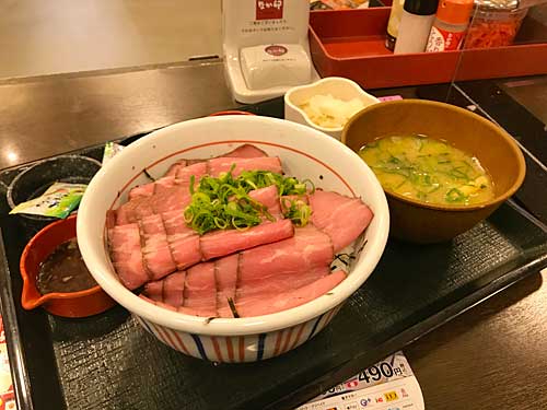 なか卯　ローストビーフ丼