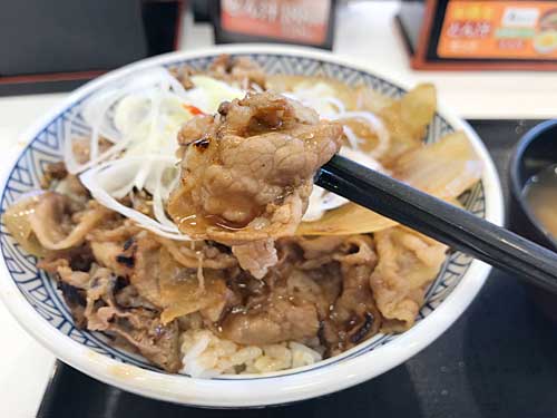 牛焼肉丼の肉