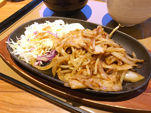豚トロと豚バラのしょうが焼