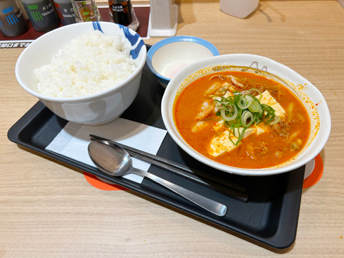 松屋　海鮮豆腐キムチチゲセット