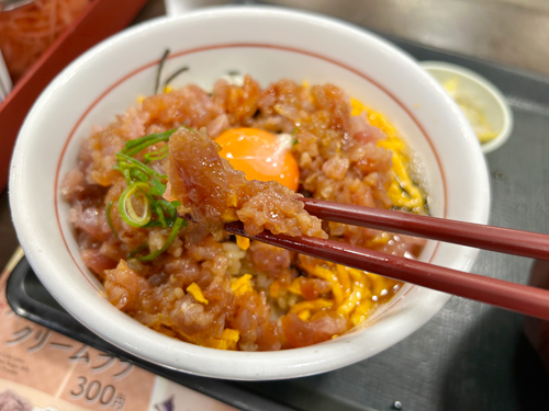 まぐろユッケ丼の具