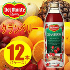 デルモンテ クランベリー20% 瓶 750ml×12本