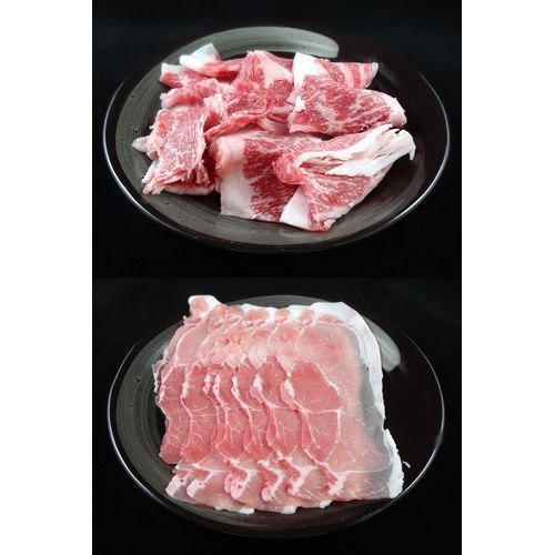 黒毛和牛切り落とし＆国産豚モモスライス