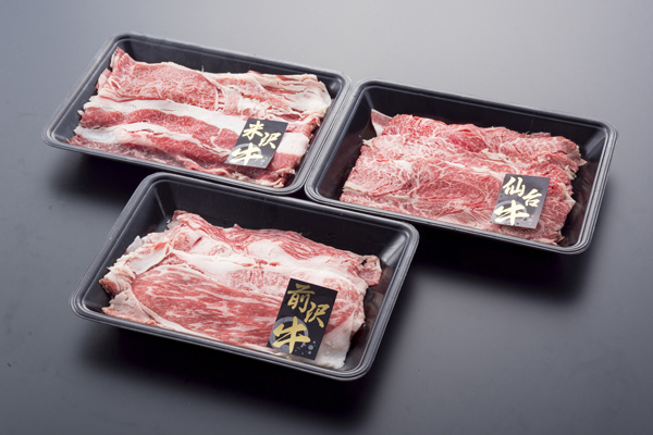 米沢・前沢・仙台  各200g×3種類