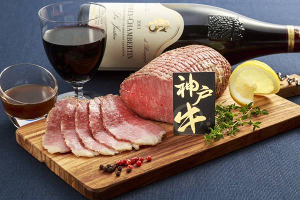 ローストビーフとワイン
